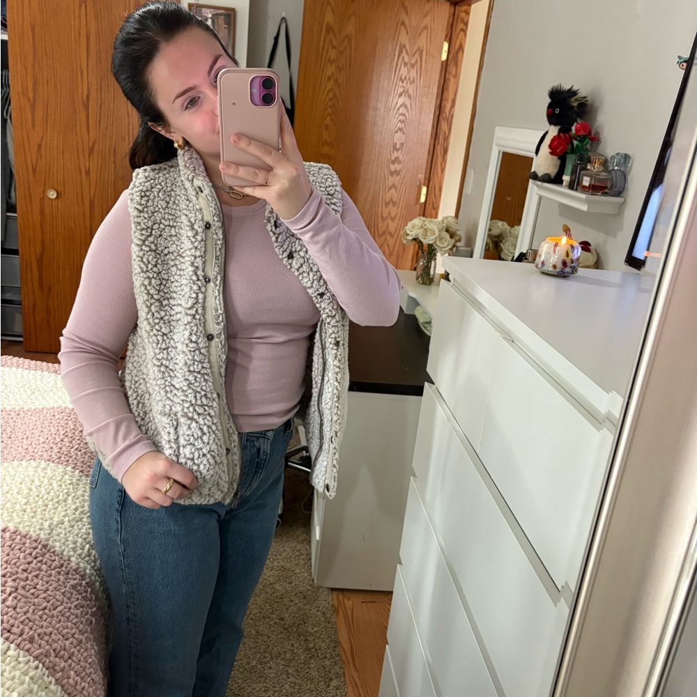 Cream Sherpa Jacket - Picture 2 of 5